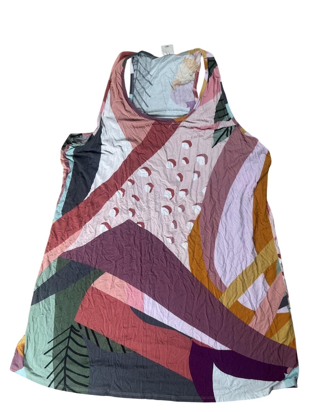 Soma Tunic Womens XL Multicolor Scoop Neck Jersey Rayon Spandex Lightweight